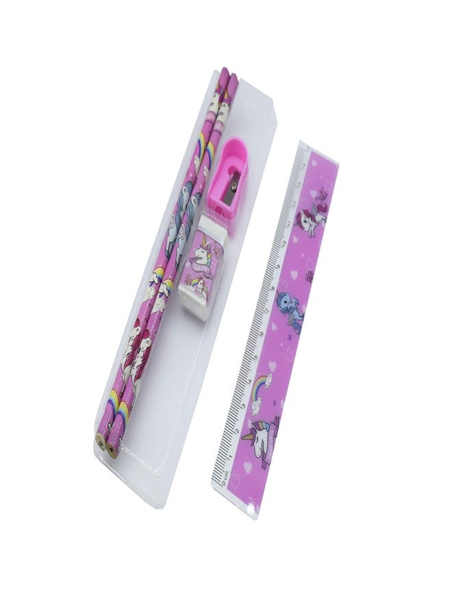 Asera مجموعة أدوات مكتبية أسيرا يونيكورن هدية مثالية للفتيات في أعياد الميلاد (عبوة من 12 قطعة) (لون وردي) - Image 3